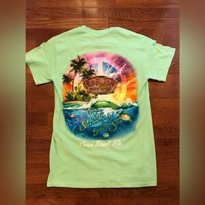 RON JON SURF SHOP SOUVENIR COCOA BEACH FLORIDA MINT GREEN SMALL PREOWNED